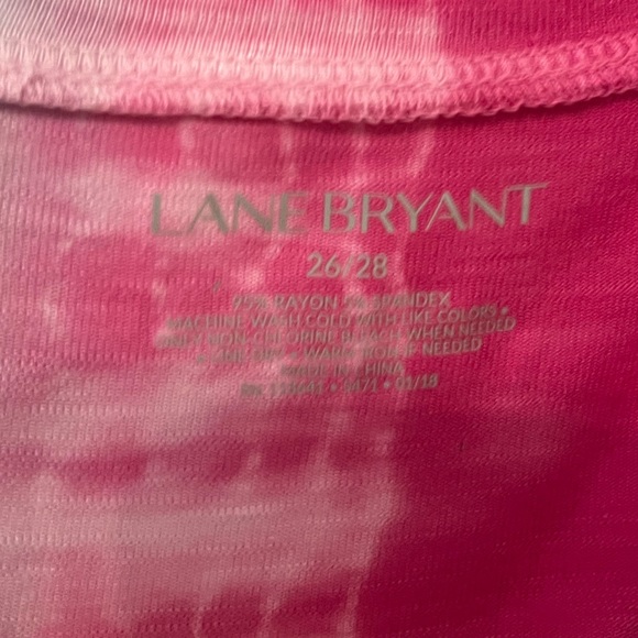 Size 26/28 Lane Bryant pink and black tie-dye tunic top- new with tags - Picture 3 of 5